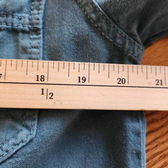 Vintage Monique Fashions Western Blouse, Oversized | 90's Teal Green Denim Shirt - Picture 9 of 12